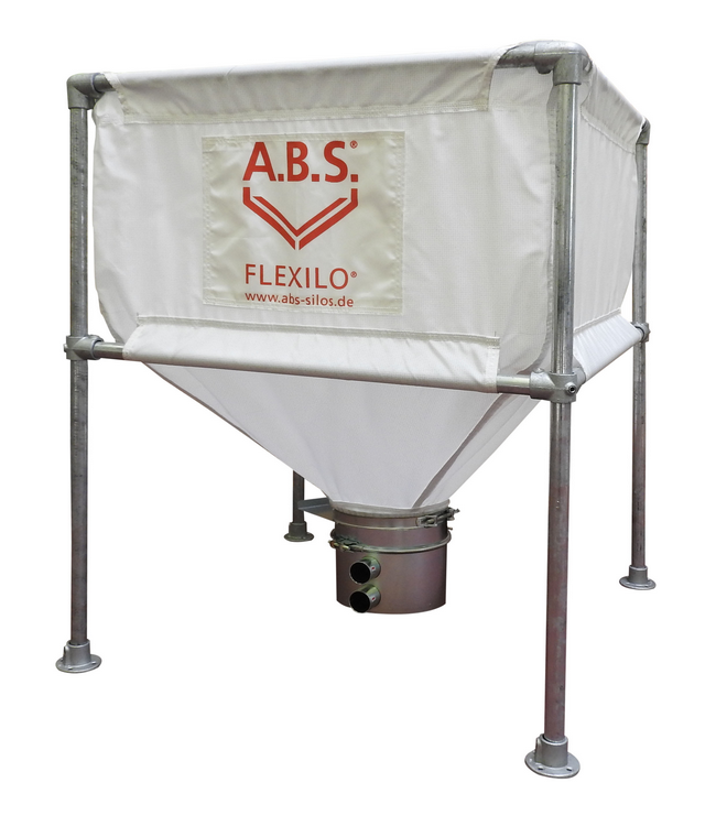 Kit de transfert pneumatique de pellet, granulés, par aspiration + silo  textile de 1090 litres